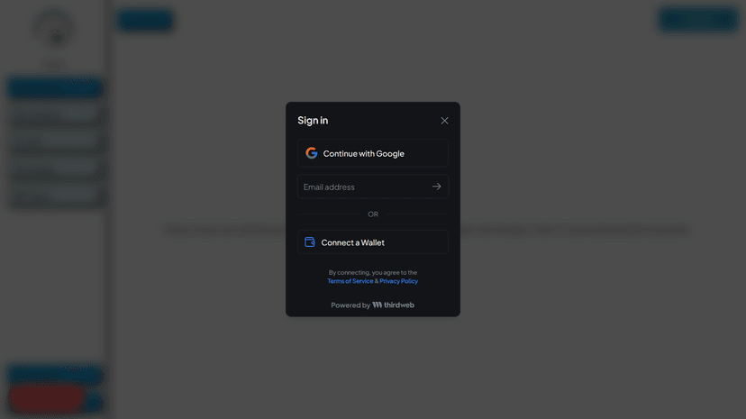Log in with Google / Email